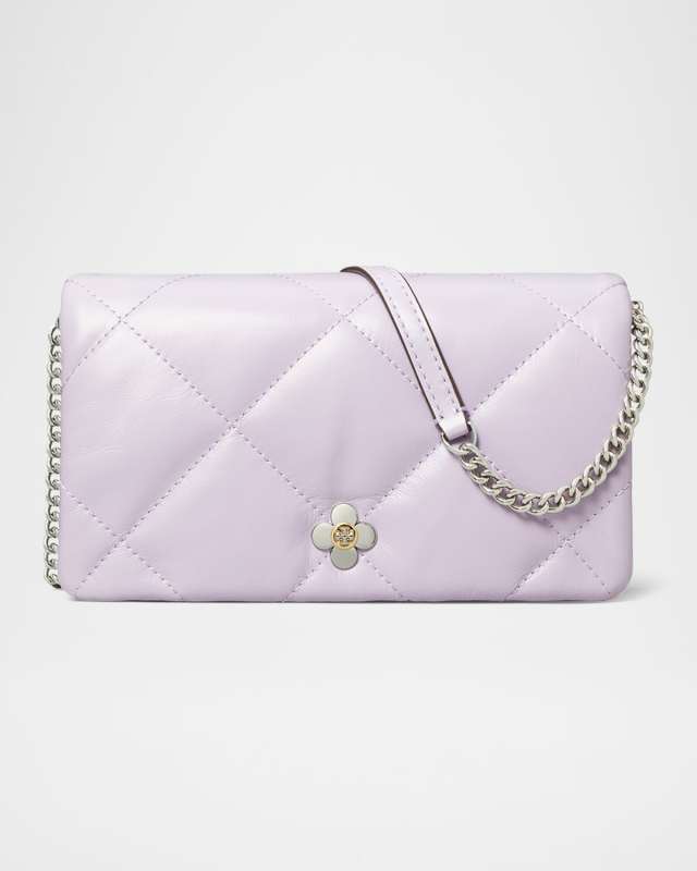 Kira Clover Quilted Leather Chain Wallet